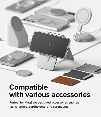 Image of Ringke Magnetic Plate Compatible with MagSafe Accessories, Polycarbonate Universal Adhesive Magnet Stickers with Installation Attachment Guide - Gray