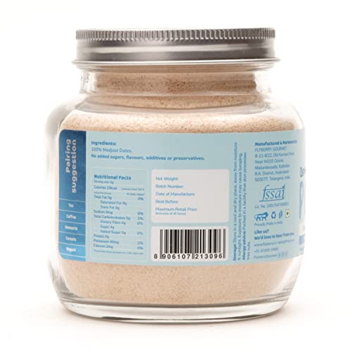 Image of Flyberry Gourmet Dates Powder - 50g | Dried Dates powder | Finely Ground Kharik Powder | Delicious Alternative to Sugar | Best For Kids & Adults | No added Preservatives | Natural Sugar | No added Sugar