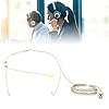ciciglow Headset Microphone, Dual Ear Hook Headworn Mic 3.5mm Male Screw Lock Omnidirectional Mic for Wireless Bodypack Transmitter #1