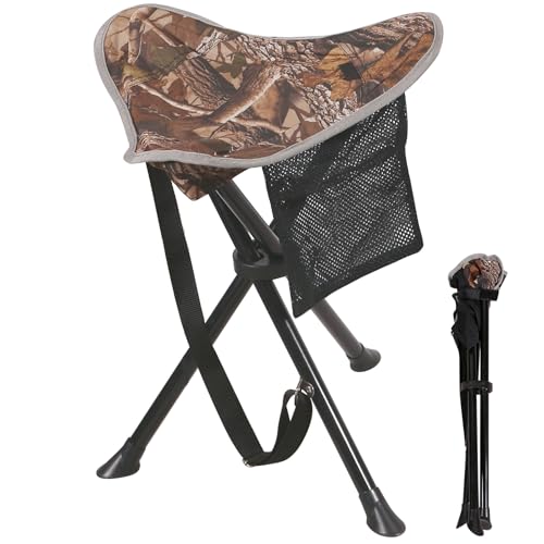 REDCAMP Folding Hunting Stool, Portable 3-Leg Tripod