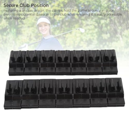 Soporte de putter para bolsa de golf anticaídas con abrazaderas plásticas 4