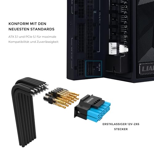 EG1000G Alimentatore per Computer 1000 W 24-Pin ATX SFX Nero - Alimentatore - Immagine 4