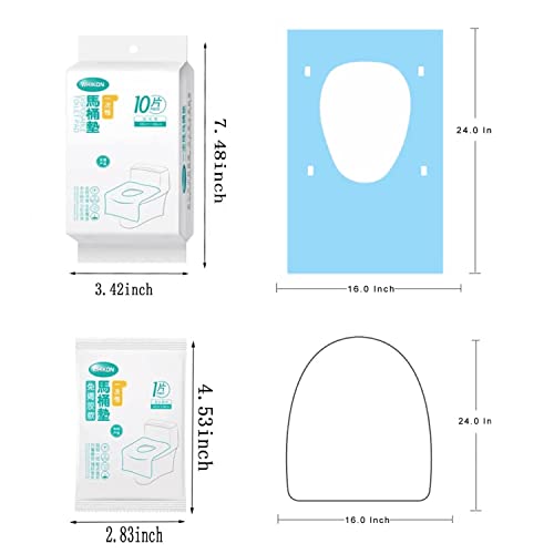 Einweg Toilettenauflage - 50Pcs Wasserdicht einzeln verpackt WC-Sitz Matte für Kleinkinder, Kinder, Erwachsene, schwangere Frauen, Verwendung in öffentlichen Toiletten – Bild 8