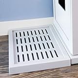 The Refined Feline Cat Litter Box, Easy to Empty Wood Litter Catcher, Cat Washroom Large Litter Box