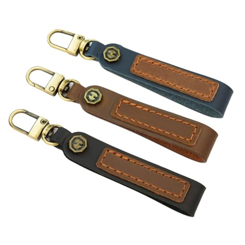 ontto Leder Autoschlüssel Hülle Schlüsselhülle Schlüsseltasche Schutzhülle Schlüsselanhänger Passt für Mercedes Benz C S GLC GLE EQE EQS Klasse 500 580 SL63 AMG W206 S206 W223 X254 2022-2024-Braun