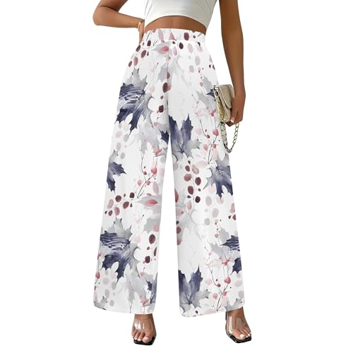2025 Trendy High Waist Wide Leg Pants for Women Casual Loose Stretch Palazzo Pants for Vacation