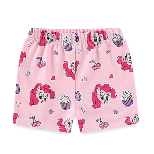 Image of My Little Pony Pinkie Pie Girls Short Sleeve T-Shirt and French Terry Shorts Set for Big Kids