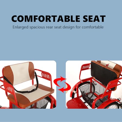 Triciclo Plegable para Adultos, 3 Ruedas, Carga y Asiento Trasero miniatura 5