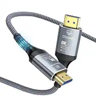 8K Fiber Optic HDMI Cable 16FT, 48Gbps Ultra High Speed Long HDMI 2.1 Cord Braided 8K@60Hz 4K@120Hz HDR10/HDCP2.2&2.3/eARC/3D Compatible for PS5, Xbox, HDTV, Laptop, Monitor