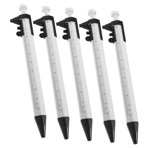 HOMOCONO 5pcs Creative Plastic Caliper Engineering Caliper Pens Caliper Pens for Engineering Caliper Ruler Pens Caliper Ballpoint Pens Portable Caliper Pen Portable Writing Pens