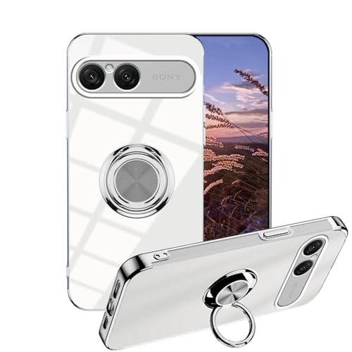 Coque Sony Xperia 10 VII Anlalsih antichoc transparente avec support argenté