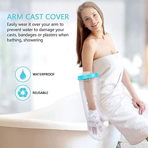 Veskimer Waterproof Arm Cast Cover For Shower, Bath - Reusable Cast Protector, Cast Bag, Cast Sleeve - Watertight Protection For Broken Hands, Fingers, Wrists, Arms #TOP4