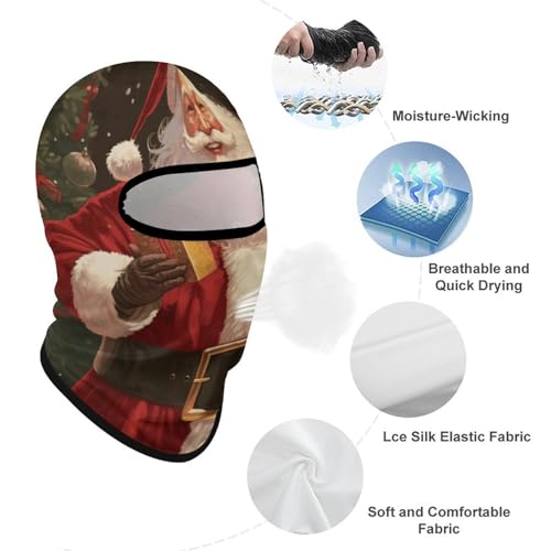 Máscara facial para balaclava de Santa Claus para hombres y mujeres, protección solar, transpirable, cubre todo el cabeza para senderismo, ciclismo, running y conducción miniatura 3