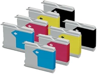 - Set of 8 Compatible Ink Cartridges compatible with Brother LC1000BK/LC970BK) DCP-130C DCP-135C DCP-150C DCP-153C DCP-157C DCP-330C DCP-350C DCP-540CN DCP-560CN DCP-750CW DCP-770CW MFC-235C MFC-260C MFC-5860CN