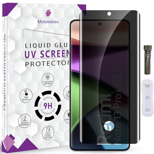 Image of Advanced HD+ UV Privacy Tempered Glass Screen Protector for Redmi Note 13 Pro Plus (6.67 Inch) Edge to Edge Coverage Anti-Spy /Anti-Peeping 9H Hardness Screen Guard with Installation Kit