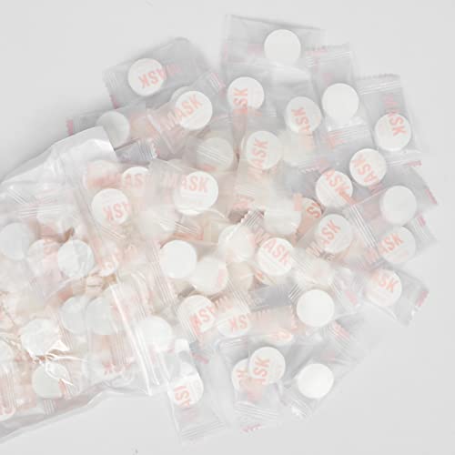 Unaone Compressed Facial Mask Sheet, 100 Count Disposable DIY Natural Face Cotton Mask Use DIY Skin Care for Women Skin Care Home and Travel