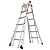 Little Giant Ladders, Velocity with Wheels, M26, 13-23 foot, Multi-Position Ladder, Aluminum, Type 1A, 300 lbs weight rating, (15426-001)