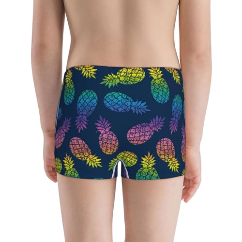Boys' Cotton Boxer Brief Soft Underwear-Retro Bright Pineapple3