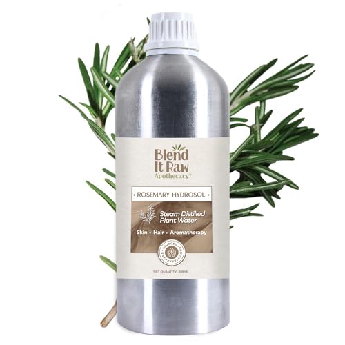 Image of Blend It Raw Apothecary Rosemary Hydrosol for Hair & Skin, Steam Distilled Rosemary Water Bulk Pack of 500ml