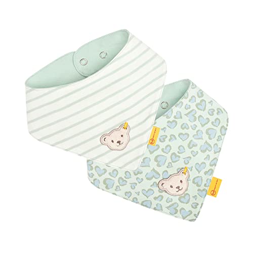 Steiff Baby - Mädchen halstørklæde 2 pakke Bandana, Harbor Gray, 999 EU