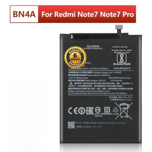 Image of Original BN4A Battery for Redmi Note 7 Pro /7 / 7S / M1901F7C / M1901F7G / M1901F7S Battery with 6 Month Warranty**** (D143)