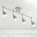Pro Track Elm Park 4-Head Ceiling or Wall Track Light Fixture Kit Spot-Light Directional Adjustable Silver Brushed Nickel Finish Modern Kitchen Bathroom Living Room Dining Hallway Bedroom 36" Wide