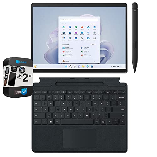 Image of Microsoft QIL-00001 Surface Pro 9 13 inch Touch Tablet, Intel i7, 16GB /256GB, Platinum Bundle Surface Pro Keyboard, Surface Slim Pen 2 and 2 YR CPS Enhanced Protection Pack