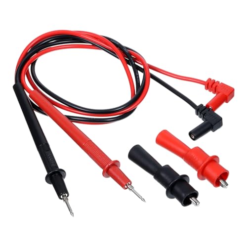 2 Stück Multimeter-Messleitungen digitale 1000 V 10 A Krokodilklemmen lange Bananenstecker Multimeter-Prüfspitzen Messkabel professionelles Prüfspitzen-Set