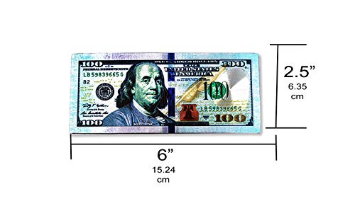 Image of LUCKBOOSTIUM $100 Bill Keychain - Benjamin Franklin Money Charm, Unique Souvenir, Home, Bag Accessory & Rearview Mirror
