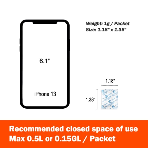 Fonday FD-DESI-1-100 Gram [100 Packets] Fonday Food Grade Silica Gel Packs Desiccants - Moisture Absorbers thumb #2