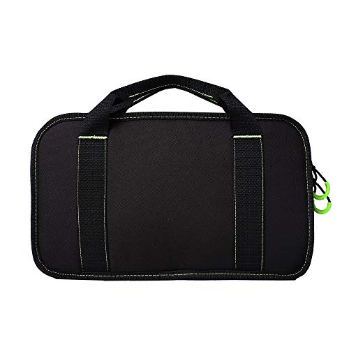 Kylebooker Single Pistol Case Tactical Handgun Bag (Black with Green)