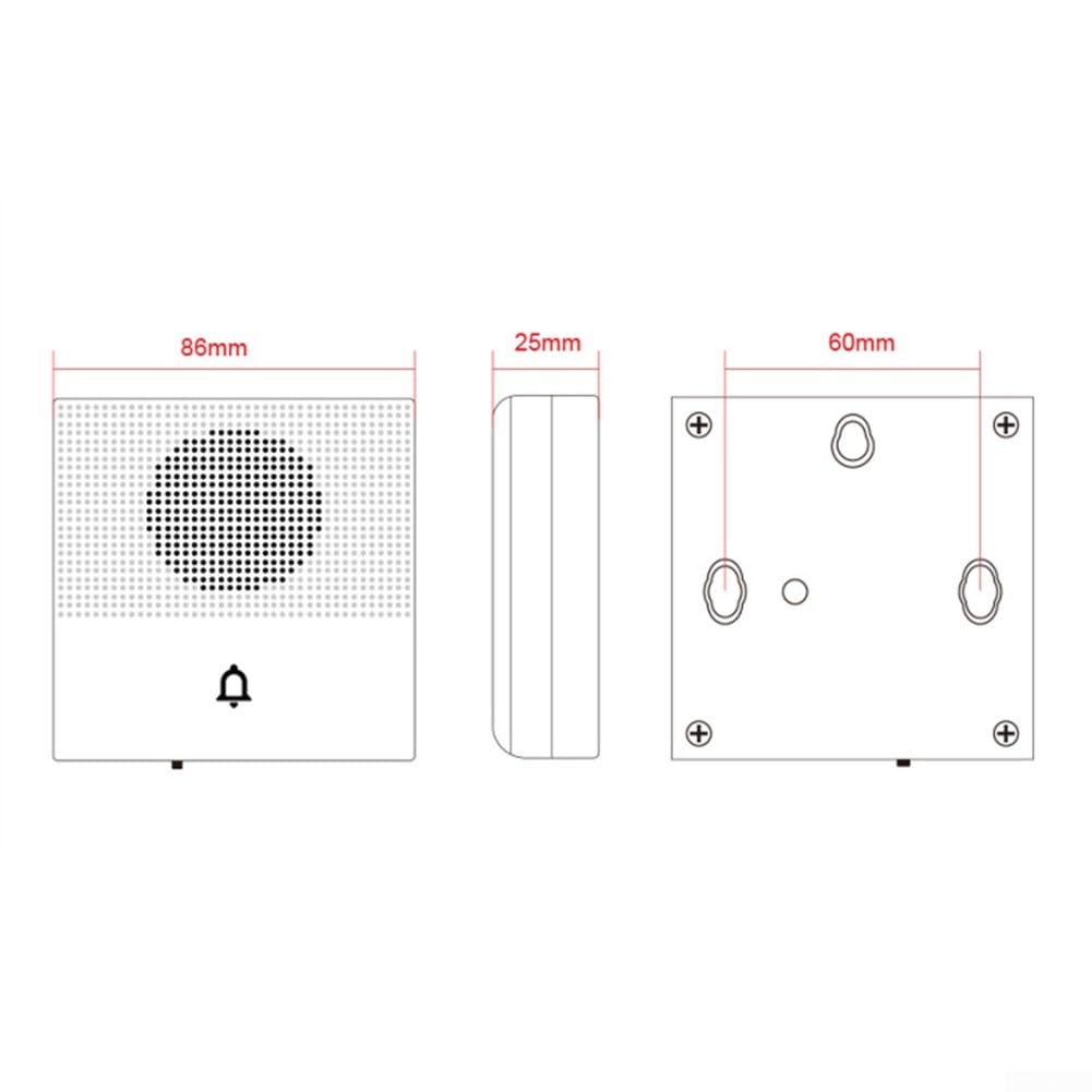 Timbre con cable con 38 melodías, amplia aplicabilidad, sonido nítido y agradable