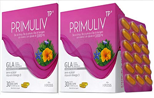 Kit Primuliv C/30 Tpm Semente de Linhaça Borragem Primula Tocoferol 2 caixas…