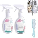 Generisch Schnelles weißes Schuhreinigungsspray, Sneaker-Reinigungsschaum entfernt, Schuhaufheller für Turnschuhe Wasserfreies Waschen für Leder, Strick, Segeltuch (2pcs)