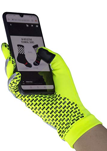 Reflectoes Reflective Running Gloves - Touchscreen - Lightweight Hi Vis Winter Running Gear For Cold Weather Jogging At Night (Xl) #TOP2