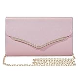 ✦Größe: 8,66 Zoll/22cm(L)*5,12 Zoll/13cm(B)*1,97 Zoll/5cm(H). Das Fassungsvermögen dieser Abendtasche kann Ihr Handy, Lippenstift, Schlüssel und Brieftasche, etc. halten. Darüber hinaus ist es mit 1 separaten Kartenfach für Bankkarten, Transport-Karten, etc. entworfen.