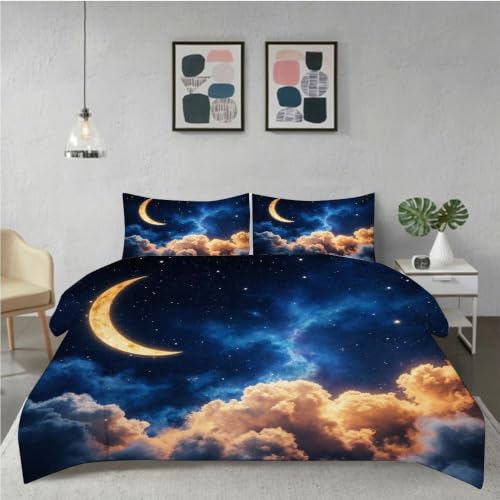 Linge de lit 220x240 lune jaune sobre raffiné et confortable