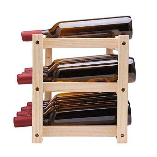 Soporte de madera para 12 botellas de vino miniatura 4