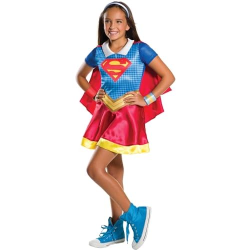 Rubies Disfraz Supergirl para niña, Traje completo y capa, Licencia Oficial Warner Bros DC Superheroes para Carnaval, Navidad, Fiestas y Halloween