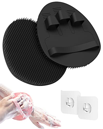 Image of Manmihealth Soft Silicone Shower Brush 2 Pack, Body & Face Scrubber