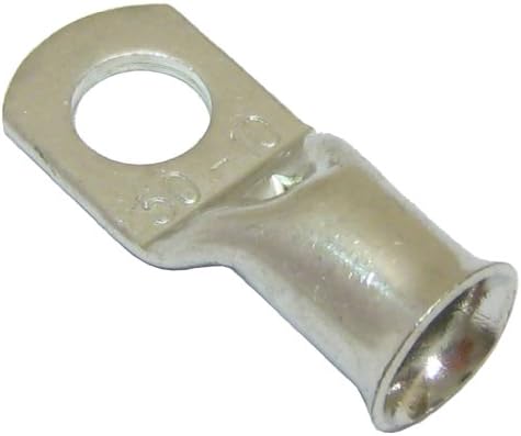 All Trade Direct 10 Copper Tube 16Mm X 10Mm Lug Battery Starter Cable Welding Crimp Terminal Ring