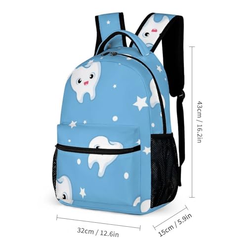 Teeth Dentist Dentistry Dental Cute Backpack Travel Daypack Lightweight Back Pack with Pockets2