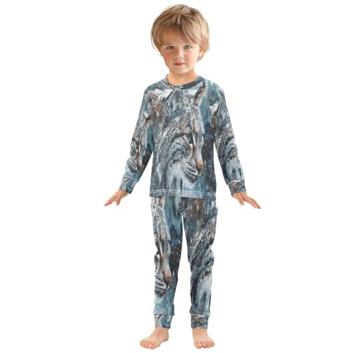 senya Frosty Bobcat Pajamas Set Long Sleeve Soft Cotton Sleepwear 2 Piece3