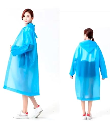 Capa de Chuva Adulto Azul Reforçada Impermeável Unissex