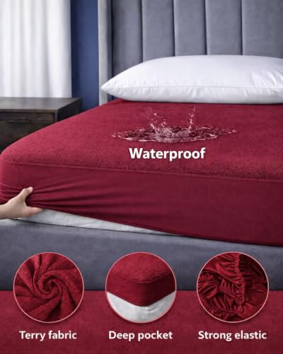 Image of Waterproof Mattress Protector 6x6.5 Feet (72x78) | Elastic Fitted Bedsheet | Soft & Durable Gadda Cover Dustproof By Bharat Griha BG16