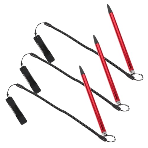 Lápices táctiles SEWACC de 3 piezas con cuerda de resorte y base de fijación para pantallas