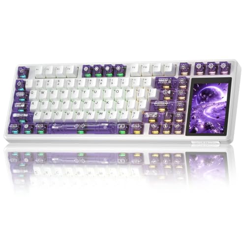 Image of Aula L99 Wireless Mechanical Gaming Creamy Keyboard with Smart Touch Screen | Tri-Mode Hot Swappable Custom Keyboard,RGB Backlit,PBT Keycap,Gasket Mount Creamy Sounding Keyboards for Office PC,84 Keys