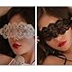 KONFEN Zarte Florale SpitzenräNder Accessoires Augenmaske, Erotische Bodysuit Accessoires Obsessive VerfüHrerische Augenmaske, Maske Aus Spitze Verstellbares Seil 048, Schwarz + Weiß, Eine GröSse