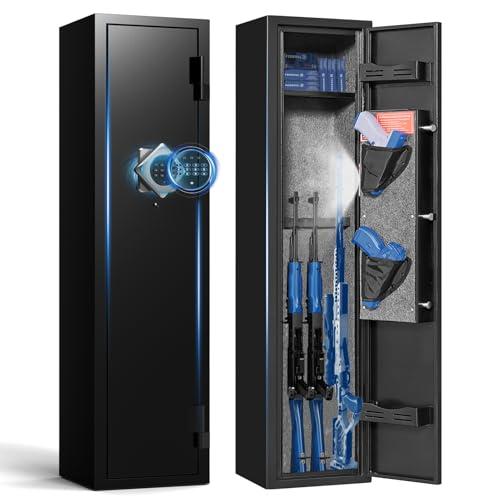 Image of Marcree 2-3 Gun Safe, Gun Safe for Rifles and Pistols, Gun Cabinets for Rifles and Shotguns with Dual Alarm System, Rifle Safe, Gun Safes for Home Rifle and Pistols, No Assembly