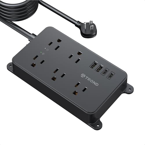 Image of TROND Surge Protector Power Strip, 15ft Extension Cord, ETL Listed